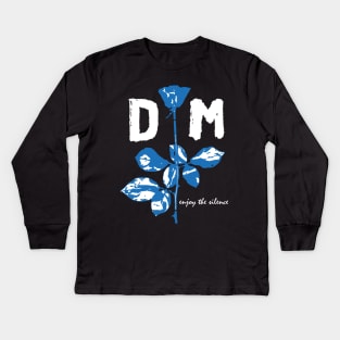 Devotee Rose - Blue & White Kids Long Sleeve T-Shirt